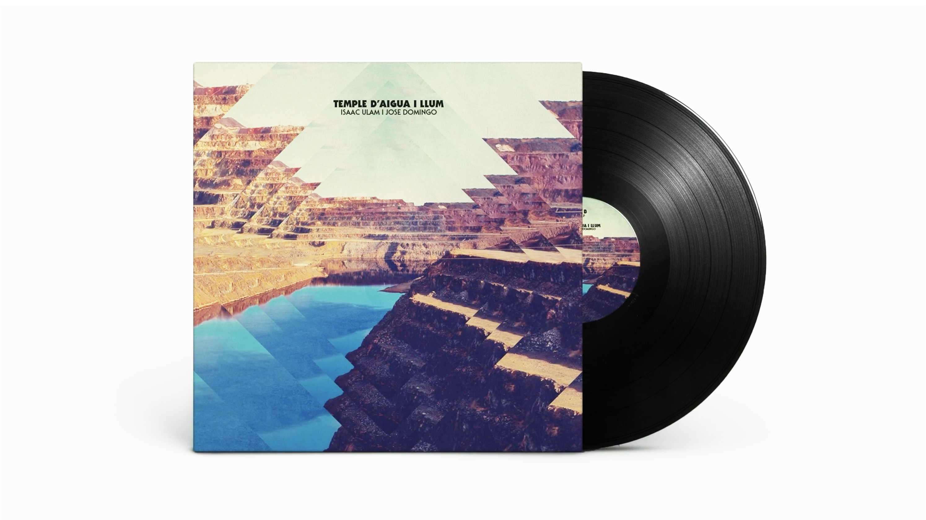 <span><span>Vinyl cover of TEMPLE D'AIGUA I LLUM, ISAACULAM AND JOSE DOMINGO from the record label BANKROBBER.</span></span>